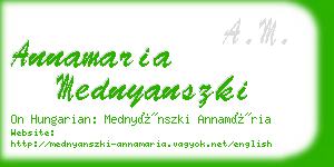 annamaria mednyanszki business card